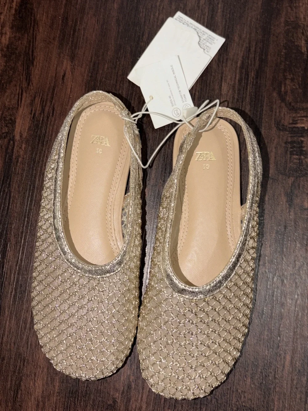 Zara metallic woven